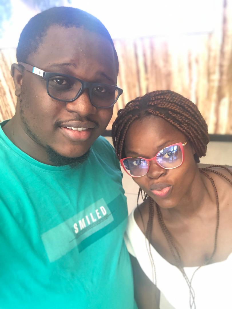 Couple selfie in sunlight